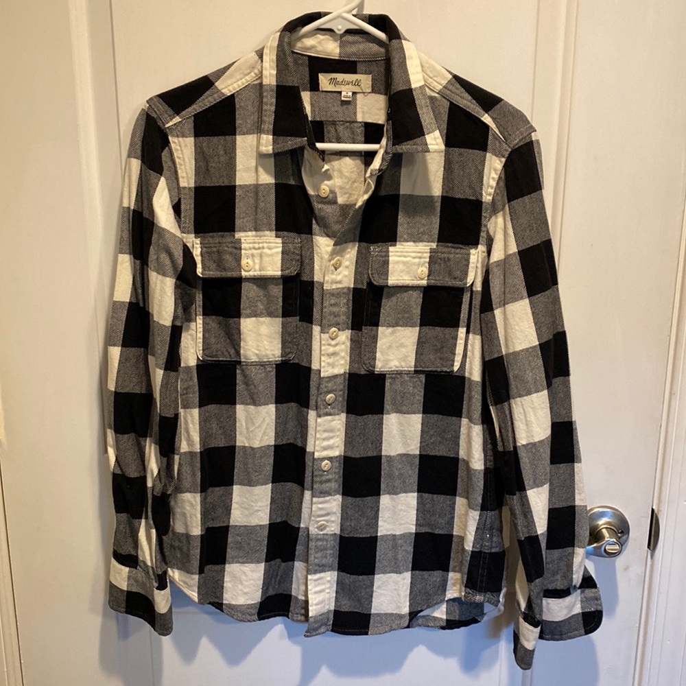 Madewell Mens Buffalo Check Small in Black & Ivory